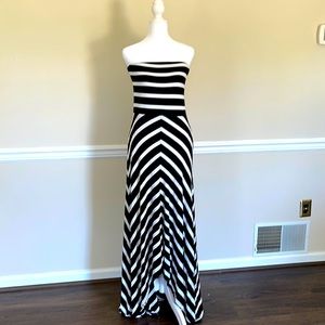 Black/ White Low/ High Dress